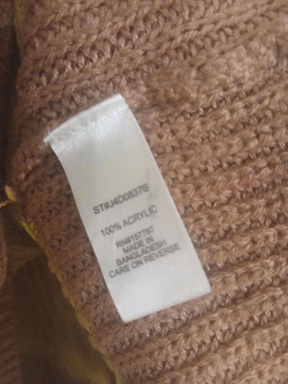 Full Circle Trends Cropped Sweater Size Small  Front Drawstring Colorblock - Picture 4 of 5